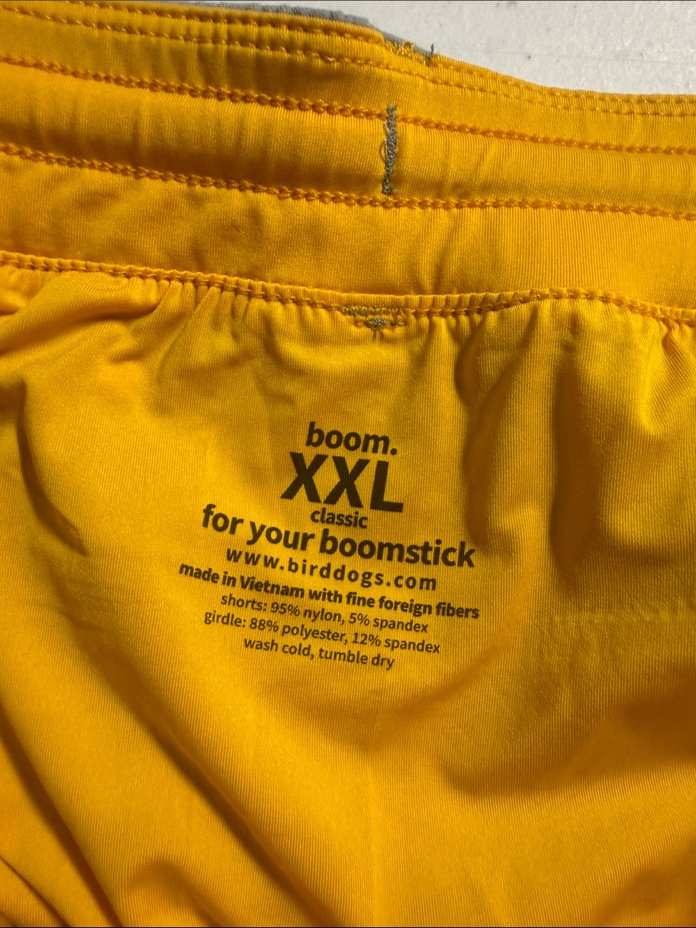 Birddogs Gray Athletic Shorts with Yellow Waistband - Picture 5 of 6